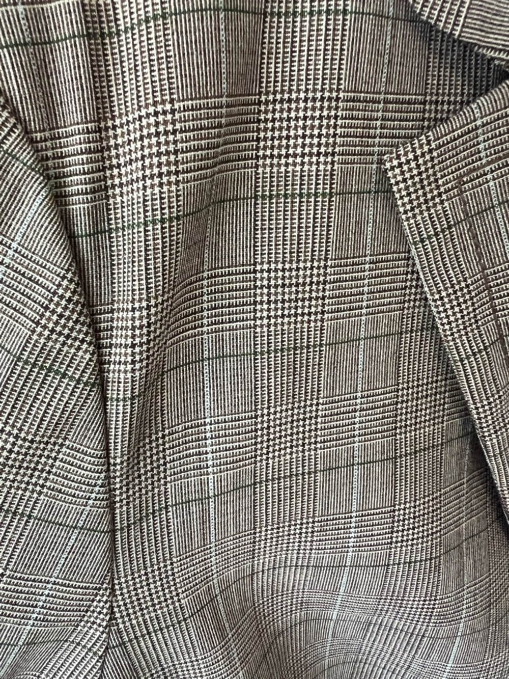 GAP Women's Plaid Two-Button Wool Blend Blazer – Taupe/Brown Size 16 - Picture 4 of 10